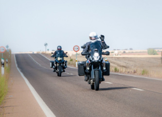Motorbike on a Spanish Road